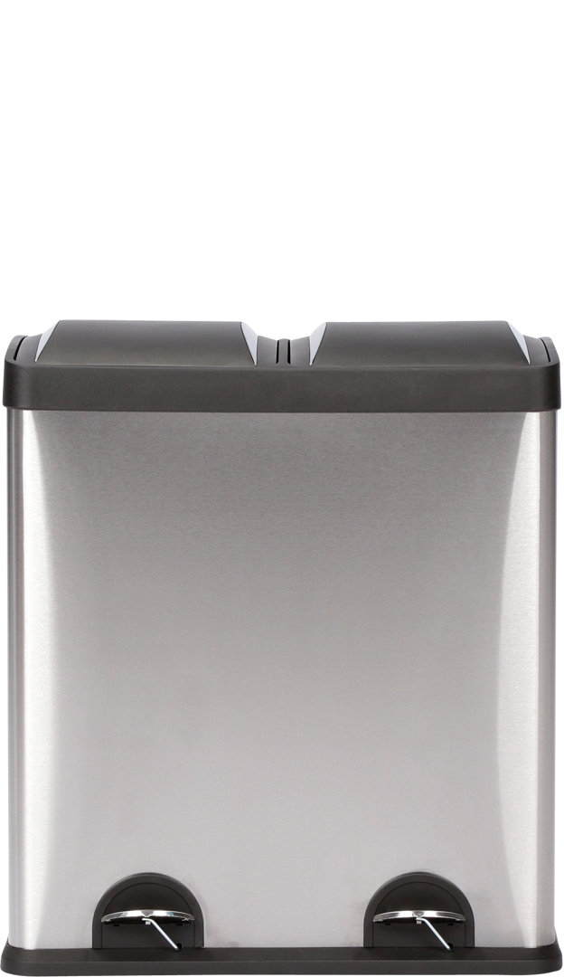 Step N' Sort 16 Gallon 2 Compartment Kitchen Trash Can & Recycling Bin, Silver - image 16 of 19