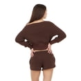 thumbnail image 4 of Forever 21 Women's Americana Off Shoulder Fleece Sweatshirt, Sizes XXS-XXL, 4 of 7