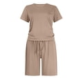 thumbnail image 5 of Nmmued Workout Sets for Women, Athletic Sets for Women, Short Sets for Women, Yoga Sets for Women, 2 Piece Sets for Women Summer, Brown XXL, 5 of 6