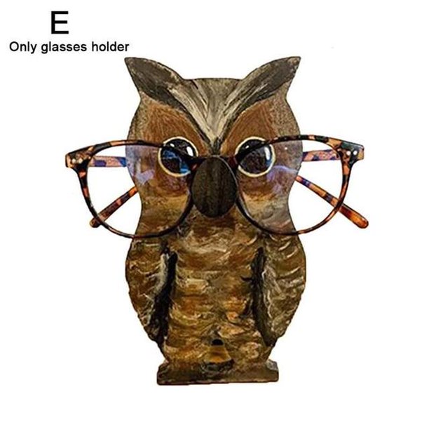 Soporte para gafas de perro Corgi, marco para gafas de cachorro, regalo de Navidad, bonito adorno de madera para mascotas, gafas de sol, estante de exhibición de gafas (búho) oso de fresa Hogar