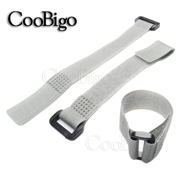 12pcs Reverse Buckle Cable Strap Hook Loop Fastener Cable Ties Straps Magic Tape Nylon Sticky USB Finishing Tools Accessories Gray 20mm x 175mm