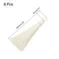 thumbnail image 2 of Uxcell 3.7" Silky Bookmark Tassels with Loop for DIY Craft Accessory, 8Pack Cream, 2 of 5