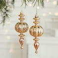 thumbnail image 6 of Matoen 2 Pack Christmas Ornaments Set, Gold Plastic Shatterproof Christmas Ball Hanging Ornaments for Xmas Tree Decorations, 6 of 6