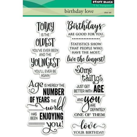 UPC: 0759668304134 | Penny Black Clear Stamps Birthday Love
