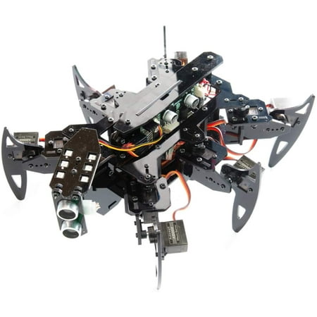 Adeept Hexapod Spider Robot Kit Compatible with Arduino Android APP and Python GUI, Spider Walking Crawling Robot, Self-stabilizing Based on MPU6050 Gyro Sensor, STEAM Robotics Kit with PDF (Best Walking App Android)