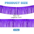 thumbnail image 2 of Foil Fringe Garland 10 Feet, 4 Pack Fringe Banner Wall Hanging Curtain Backdrop for Wedding Birthday, Dark Purple, 2 of 7
