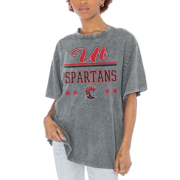 Women's Gameday Couture Gray Tampa Spartans Here To Play Oversized T-Shirt
