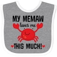 thumbnail image 3 of Inktastic Memaw Loves Me Grandson Boys or Girls Baby Bib, 3 of 4