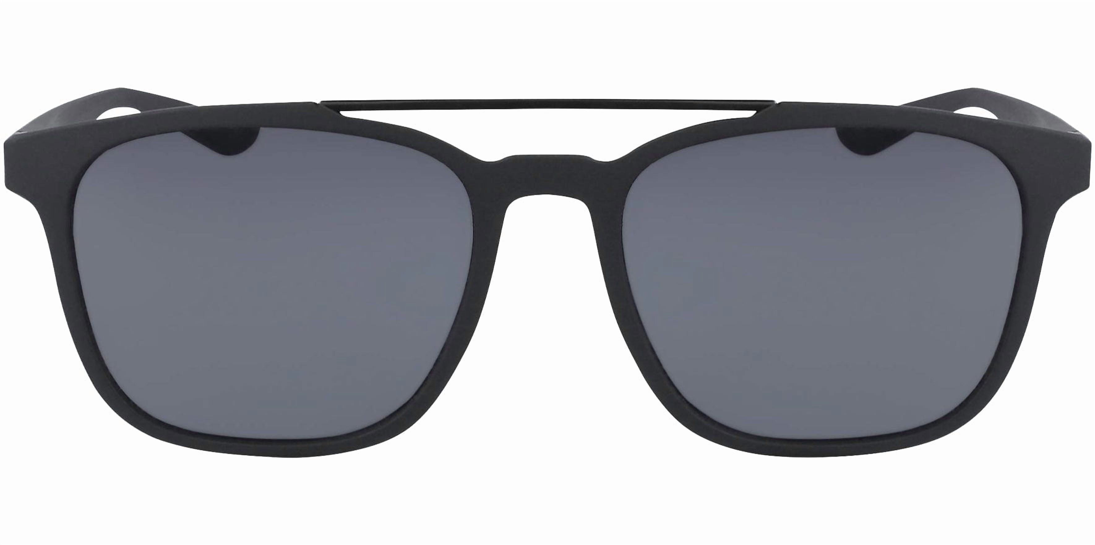 Nike Windfall Matte Black Brow-Bar Square Sport Sunglasses - EV1208 001 - Made in Italy