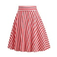thumbnail image 3 of Jupes Longues pour Femmes Rayures Rétro Cette Mode Décontractée Style Rétro Jupe Vêtements Femmes Rouge m, 3 of 3