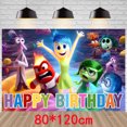 thumbnail image 4 of Kit de vajilla con temática de dibujos animados para decoración de fiestas de cumpleaños de Inside Out 2, globos, alegría y tristeza, suministros para niños, niños y niñas, juguetes de regalo, 4 of 5