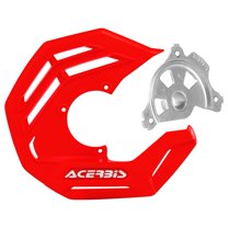 Acerbis X-Future Aluminum Front Disc Cover with Mounting Kit Red