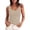 Khaki, variant on Women's Tank Top Summer Sleeveless Top Ribbed Fitted Wide Necked Shirt Basic Blouse The Coat Women Reflective Outerwear Fashion for Women Lined Vest Women's Vest Vest with Fringe