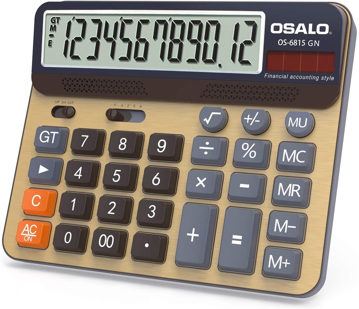 Calculadora grande, 12 digitos Boton de pantalla grande Calc
