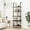 Rustic Brown, variant on LINJH  Ladder Shelf 5 Tier Wall Mounted Bookcase with Metal Frame, Open Design Shelves for Living Room, Bedroom, Home, Office, White (23.62" L x 11.81" W x 70.87" H)