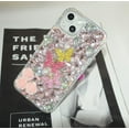 thumbnail image 3 of iPhone 13 Bling Glitter Case,Luxury Bling Diamond Rhinestone Gemstone 3D Butterfly and Rose Flower Gemstone Soft TPU Back Cover Case for Women Girls with iPhone 13 6.1", 3 of 10