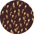 thumbnail image 1 of Ahgly Company Machine Washable Indoor Square Transitional Sienna Brown Area Rugs, 3' Square, 1 of 7