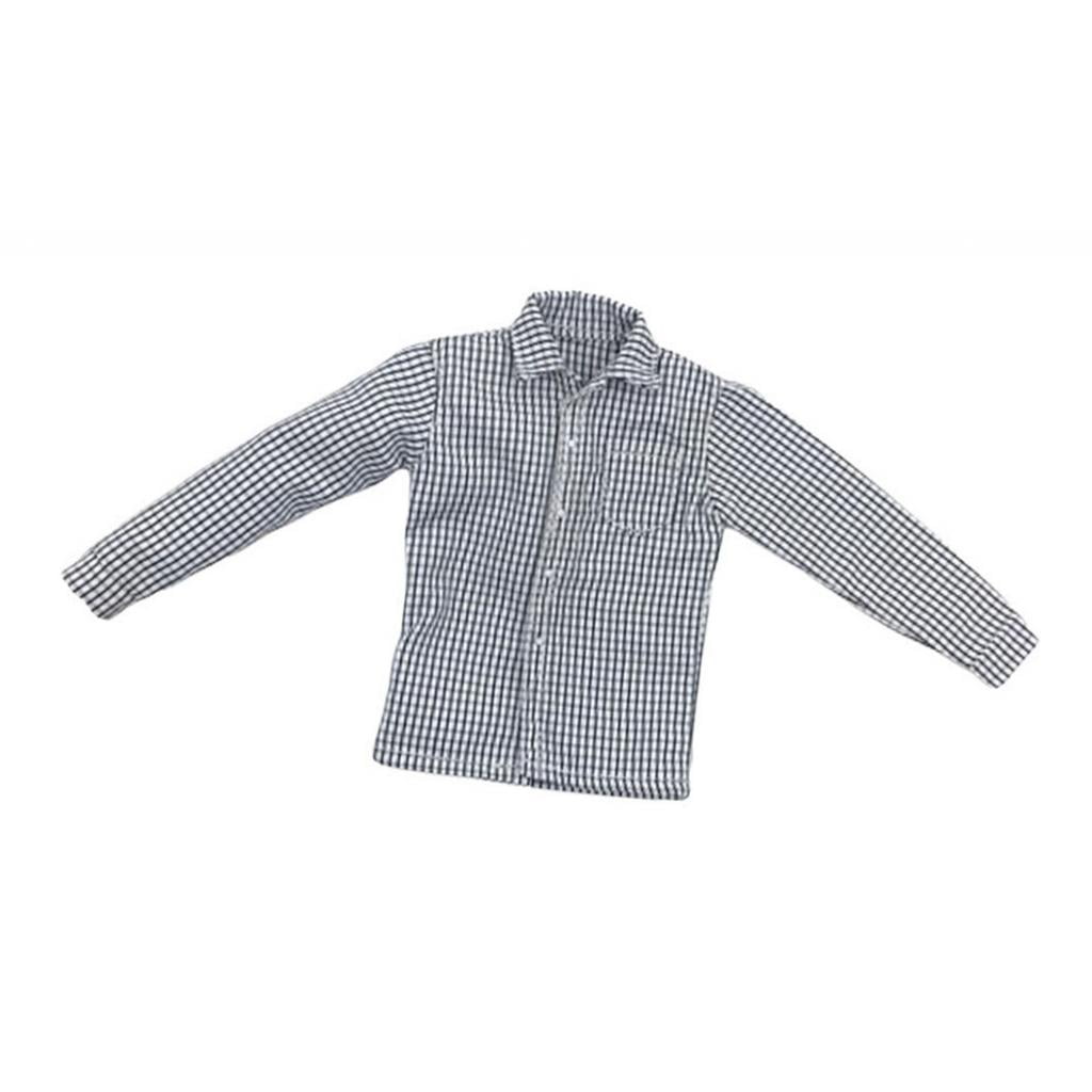 1/6 Scale Plaid Shirt Khaki Trousers Belt Male Clothes for 12'' Hot Toys 