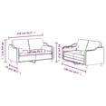 thumbnail image 4 of vidaXL 2 Piece Sofa Set with Pillows Dark Grey Fabric, 4 of 5