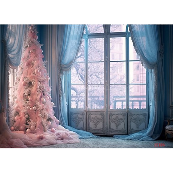 ZHISUXI Christmas Day Fireplace Photography Backdrops Gift Box Candy Chimneys Snowflake Window Studio Background WW-37