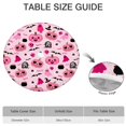 thumbnail image 6 of Halloween Pink Spooky Hearts and Ghosts Round Fitted Tablecloth with Elastic Edge,Dining Table Cover Waterproof,Outdoor Round Tablecloth for Camping,Dining,Indoor and Outdoor, 6 of 7