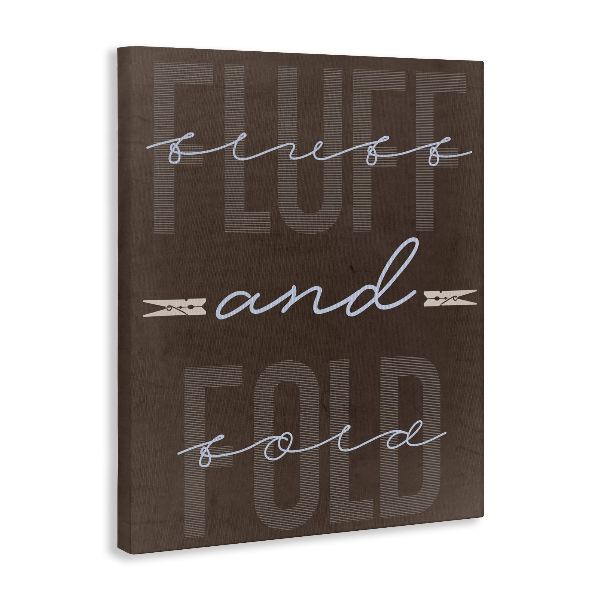 Fluff And Fold Brown Minimal Canvas Wall Art, design by Marcus Prime