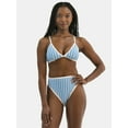 thumbnail image 2 of Time and Tru Women's and Women's Plus Striped Bikini Top, Sizes XS-3X, 2 of 8