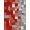 Red Gray Silver, Pattern 11, variant on ODIKA 8'x10' Washable Area Rug Non-Slip Chair-Friendly Mat Geometric Layered Long Clusters Staggered Contemporary Rhythmic Repeating for Dining Room, Large Office, Lounge