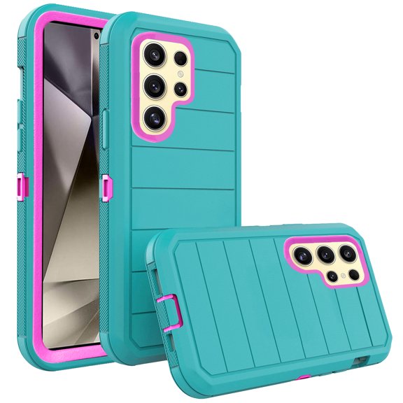 Asuwish Compatible with Samsung Galaxy S24 Ultra 5G Phone Case Hybrid Rugged Shockproof Hard Protective Drop Proof Full Body Heavy Duty Mobile Cell Cover for S24Ultra 24S S 24Ultra Women Men Green