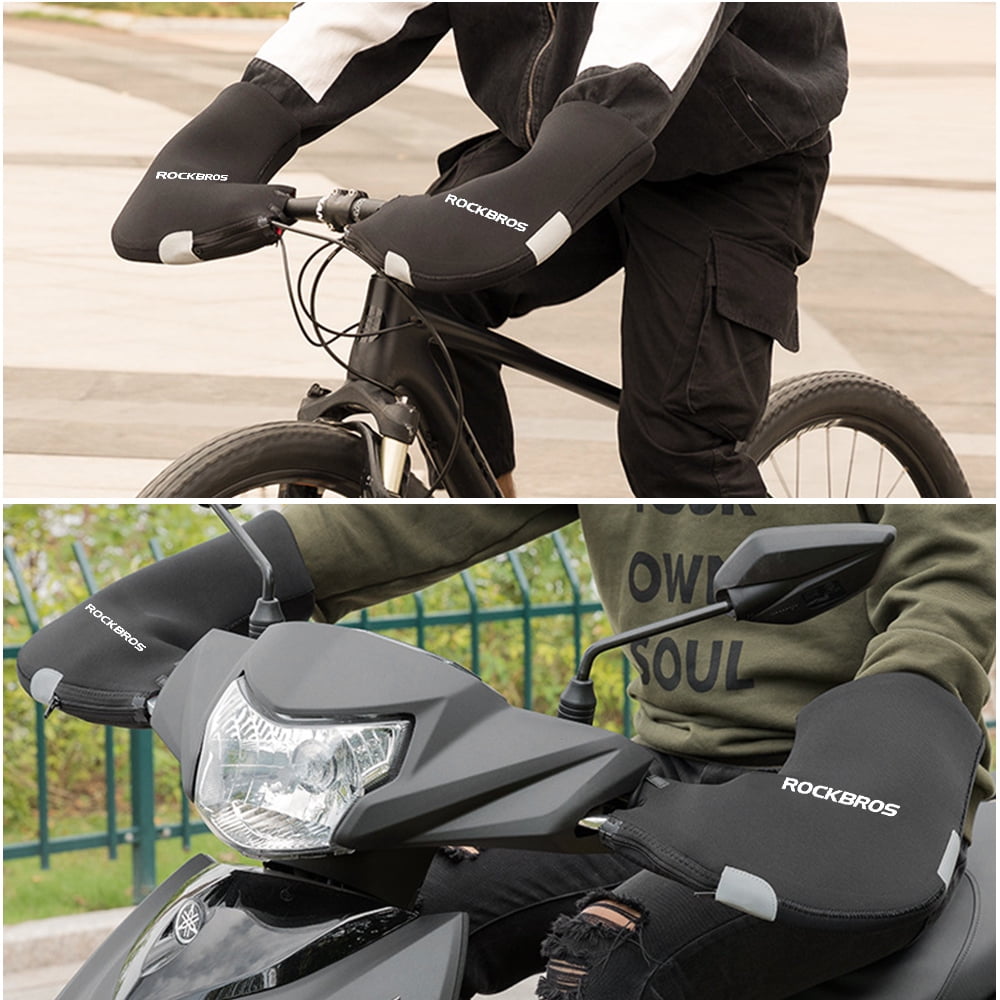 Winter Bicycle Handlebar Warm Gloves Windproof Bike Mittens Cold Weather Commuting Neoprene Handlebar Mittens Hand Warmers Water Resistant Bar Gloves Walmart