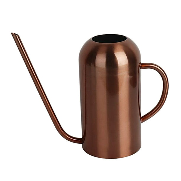 Regadera de acero inoxidable de 50 oz para interiores y exteriores, para plantas largas Bronce