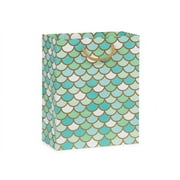 100 PK, Mermaid Paradise Gloss Gift Bags, Cub 8 x 4 x 10" For Party, Holiday & Events