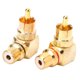 thumbnail image 1 of Gwong Electrónica 2 unids RCA Ángulo recto Masculino a hembra Conector chapado en oro 90 GRADO ADAPTADOR, 1 of 6