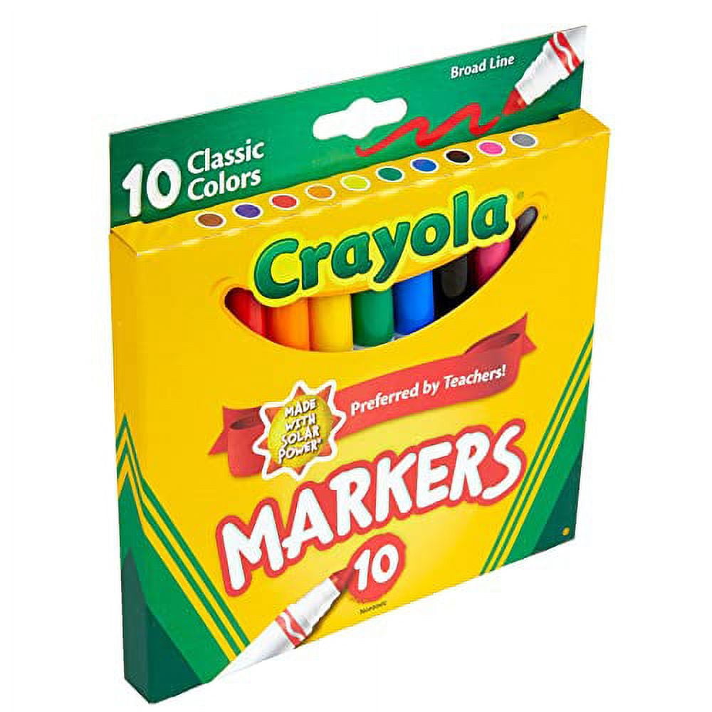 Crayola Broad Line Markers, Classic Colors 10 Each - Walmart.com Crayola Broad Line Markers, Classic Colors 10 Each - Walmart.com