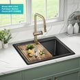thumbnail image 3 of KRAUS Bellucci 25 Granite Composite WorkstationDrop-In Top MountSingle Bowl Kitchen Sink in Metallic Black with Accessories, 3 of 17