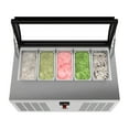 thumbnail image 2 of 39 in. Countertop Ice Cream Display Freezer with Curved Glass Top and 5 Pans, 2 of 17