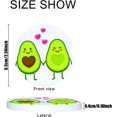 thumbnail image 2 of Car Coasters 4 Pack Stone Car Cup Holder Cute Cartoon Avocado Absorbent Drink Car Coaster Ceramic Set Small 2.56 inch Cup Coasters, 2 of 7