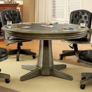 Furniture of America Nami Traditional Grey Solid Wood Game Table by
