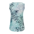 thumbnail image 5 of up to 60% off Gifts Usmixi Womens Tank Tops Beach Fashion Button Down Slim Fit Breathable Tunic Vest Shirts Summer Trendy Floral Print V-Neck Sleeveless Shirts Blouse Blue XXL, 5 of 5