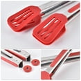 thumbnail image 4 of Kitchen Tongs with Silicone Tips Non-stick Food Clamp for Cooking Premium Stainless Steel Locking Cooking, 4 of 8