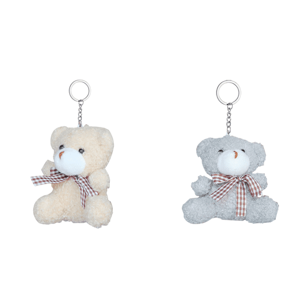 Llavero Con Muñecos Oso Peluche Bolso Dibujos Animados Bonitos para Mujeres Y Niñas (marrón Claro)