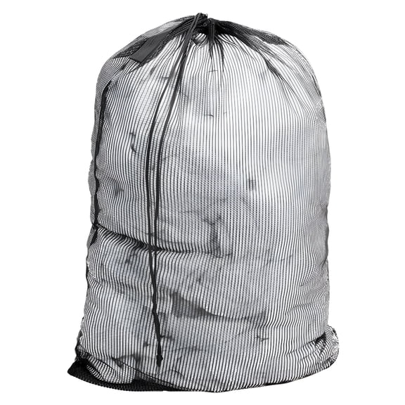 AUQ Extra Large Travel Dirty Clothes Mesh Laundry Bag Machine Washable Drawstring Laundry Bag