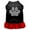 Black W/Red, variant on Pet Dog Cat Dress Screen Printed, "Chevron Paw"