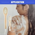 thumbnail image 3 of Vocoste Dry Brushing Back Scrubberfor Wet Dry Brushing Dual Sided Long Handle Body Brush Set, 3 of 7