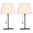 thumbnail image 1 of 2 Pcs Lampe de Table Élégante pour Toute Pièce Lin Élégant Métal Blanc, 1 of 7
