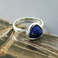 thumbnail image 3 of Solid 925 Sterling Silver, Lapis Lazuli Healing Gemstone Ring, Engagement Ring, Wedding Ring, Promise Ring, Solitaire Ring, Birthday&nbsp;Gifts For Women, Valentines Day Gifts (lapis-lazuli, 7), 3 of 4