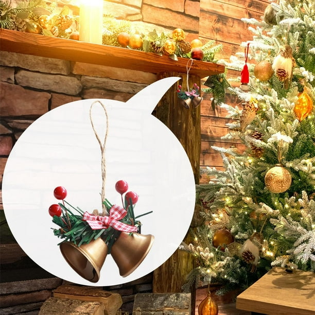 Campanas De Navidad Para Exterior - Decoración Metálica Plateada Con Lazo, Tamaño 15 Cm, Ideal Para Colgar En Jardín, Patio O Puerta En Invierno