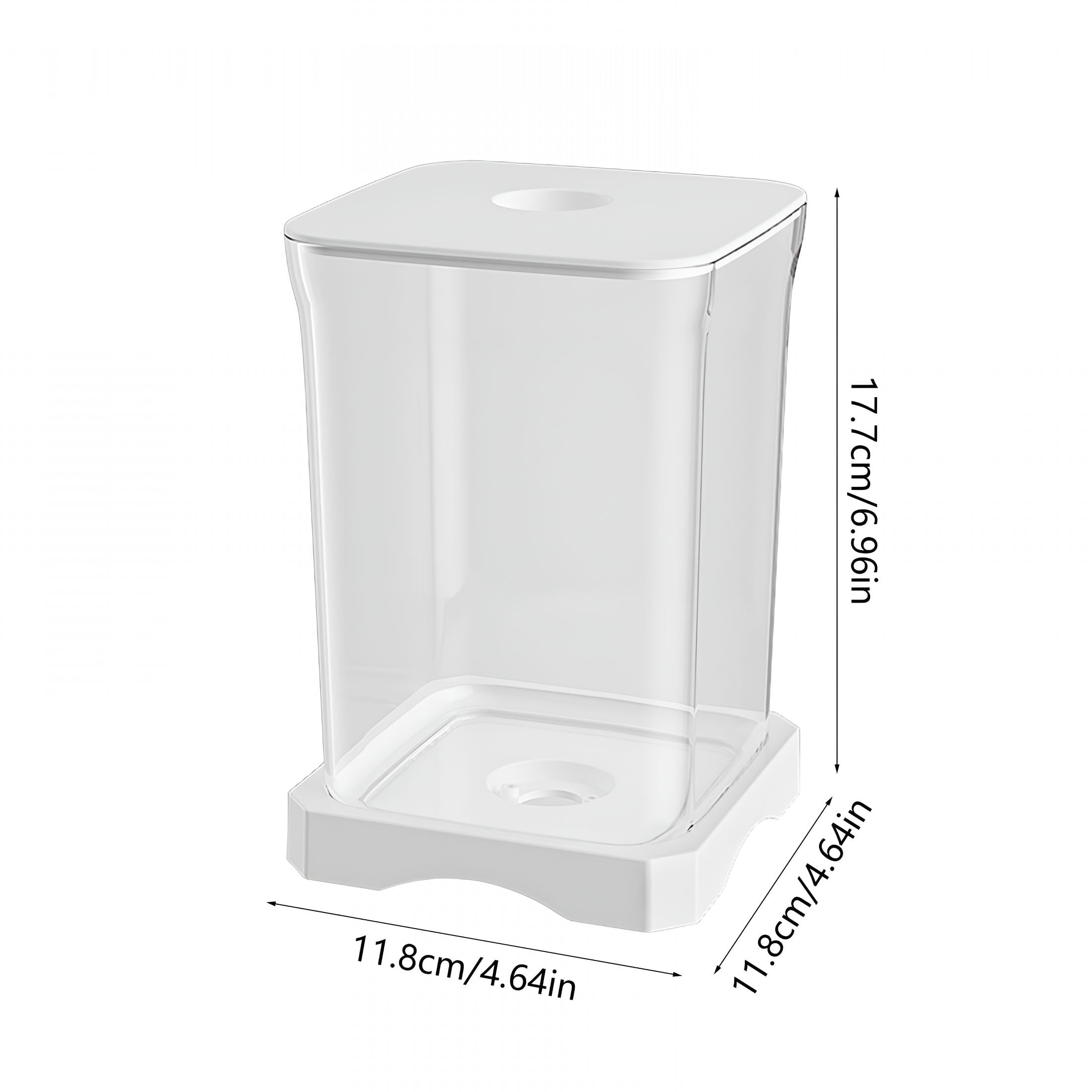 HIBIBUD Self Cleaning Fish Tank, 7in Small Fish Tank, Beginner Fish Tank with LED Light Decorations \u0026 Whisper Filters Water Pump, Fish Aquarium for Desktop Room Decor (White)
