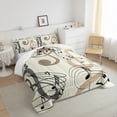 thumbnail image 4 of jejeloiu Musical Melody Bedding Comforter Set,Music Notes Twin Comforter Sets,Brown Beige Black Bedding Set For Teens,Breathable Home Decor,2 Pieces, 4 of 8