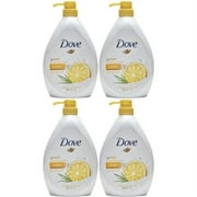 Dove Body Wash Go Fresh Energize 33.8 Oz 4 Ct | Body Wash Pump with Grapefruit and Lemongrass Scent International Version | Nutrium Moisturizing Body Wash | Bath Soap | Shower Gel Body Wash for Women